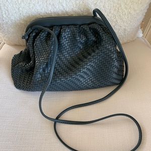 Teal Blue Woven Pooch Purse